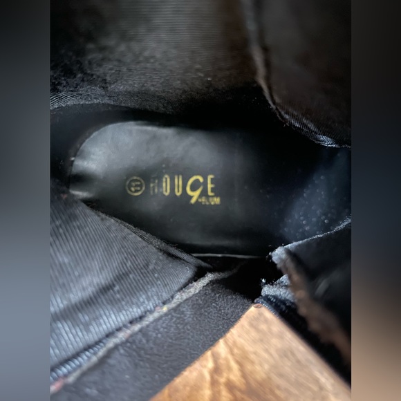 Rouge Helium Black Lace-Up Faux Suede Platform Boots Size 11 - Picture 8 of 8